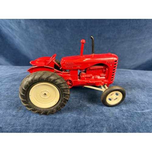 206 - A 1950's Lesney 'Massey-Harris 745D' model tractor in red patina - No box.