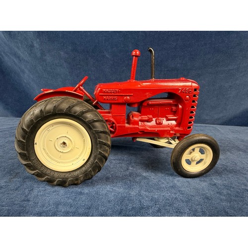 206 - A 1950's Lesney 'Massey-Harris 745D' model tractor in red patina - No box.