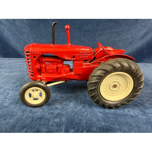 206 - A 1950's Lesney 'Massey-Harris 745D' model tractor in red patina - No box.