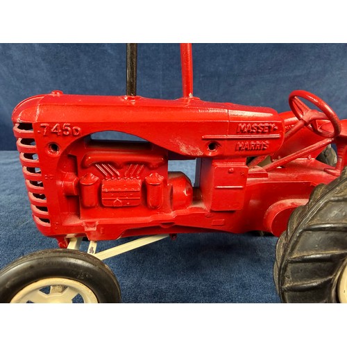 206 - A 1950's Lesney 'Massey-Harris 745D' model tractor in red patina - No box.