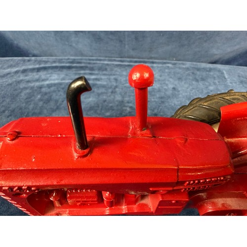 206 - A 1950's Lesney 'Massey-Harris 745D' model tractor in red patina - No box.