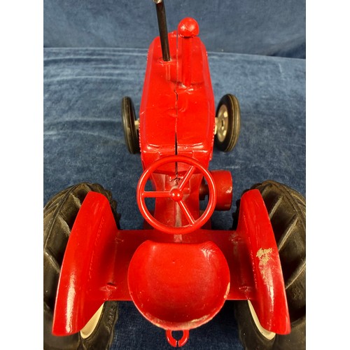 206 - A 1950's Lesney 'Massey-Harris 745D' model tractor in red patina - No box.