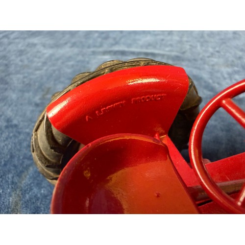 206 - A 1950's Lesney 'Massey-Harris 745D' model tractor in red patina - No box.