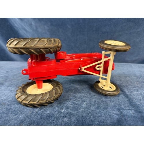 206 - A 1950's Lesney 'Massey-Harris 745D' model tractor in red patina - No box.