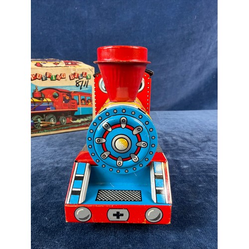337 - A tin plate friction powered toy train 'Puffing Billy', PAT 40-30940, made in Japan - Daiya.