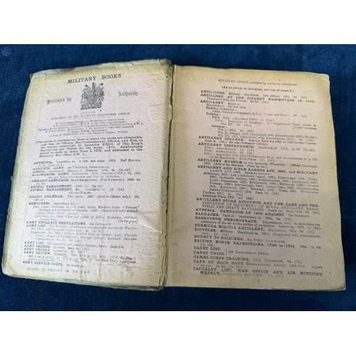 291 - One volume 'Animal Management 1908' prepared in the veterinary department for general staff - war of... 