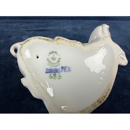 220 - A collection of 5 china pig ornaments being Beswick, Lladro, Royal Copenhagen, Belleek - floral trea... 