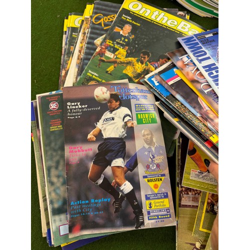 431 - A large collection of football programmes for Norwich City, either playing at home games or away gam... 