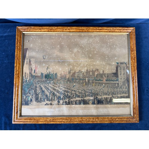 60 - A framed coloured print being 