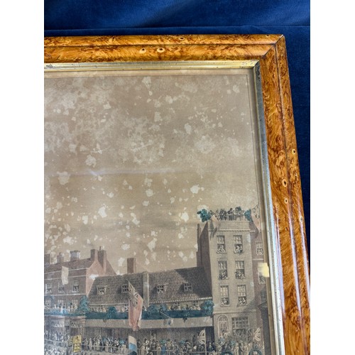 60 - A framed coloured print being 