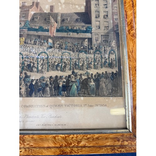 60 - A framed coloured print being 