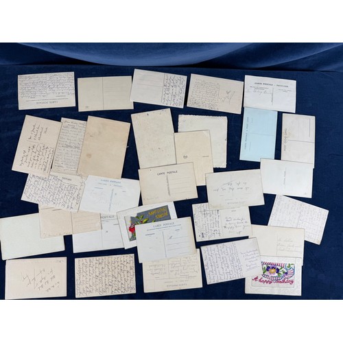 198 - A collection of 30 silk embroidered postcards - being themes of Christmas, New Year, Birthday etc.,