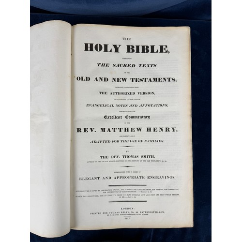 A large copy of the Holy Bible with notes and annotations by the Rev'd ...