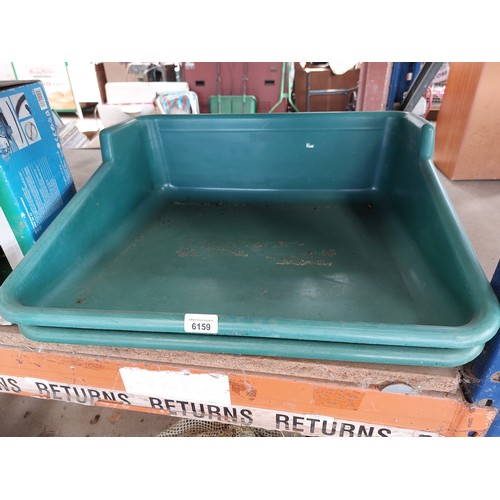 6159 - Two Garland plastic planting trays - 61cm x 55cm