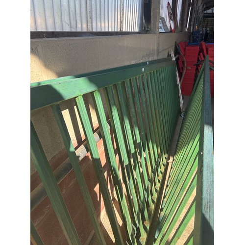 6296 - A steel box section driveway gate, measuring 325cm long.