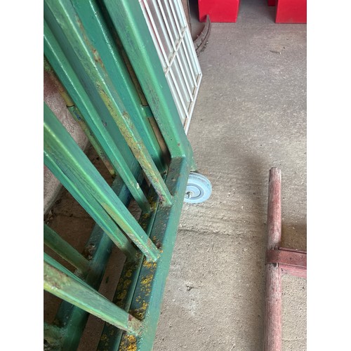 6295 - A steel box section driveway gate, measuring 350cm long.