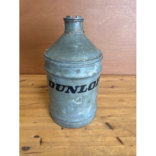 6373 - A galvanised Dunlop oil container, measuring 55cm high.