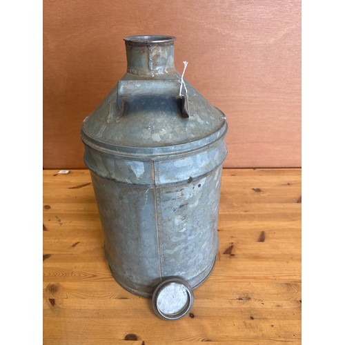 6373 - A galvanised Dunlop oil container, measuring 55cm high.