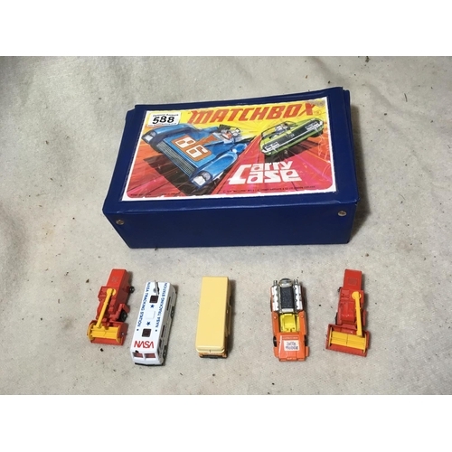 588 - Matchbox Carry Case containing 24 Matchbox vehicles