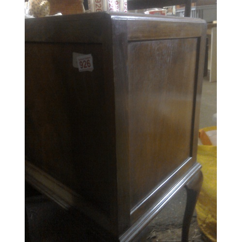 276 - A 1940/50s Utility (marked on back) mahogany pot cupboard with drawer over, drop handle