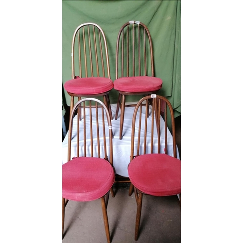 283 - A set of four Mid-century Yu-Go chairs in good condition, with cushions