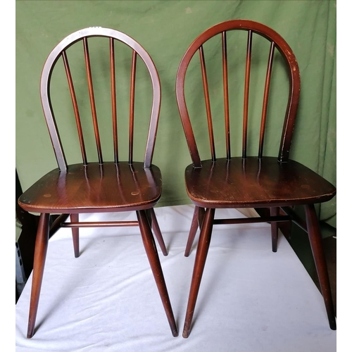 284 - Four mid century dining chairs (two pictured) marked BS KF 1960 3056