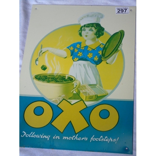 297 - Enamel OXO sign