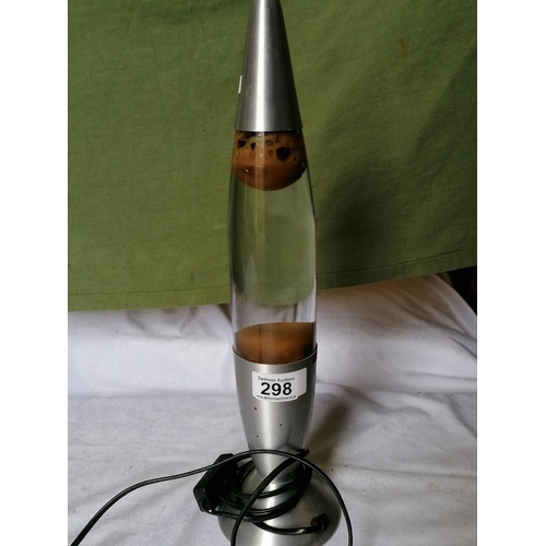 298 - A large rocket-shaped lava lamp, H45cm