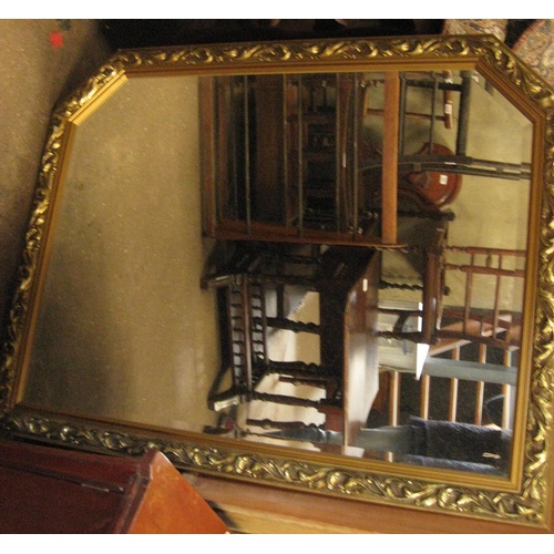 306 - A late Victorian/Edwardian gilt over mantel mirror