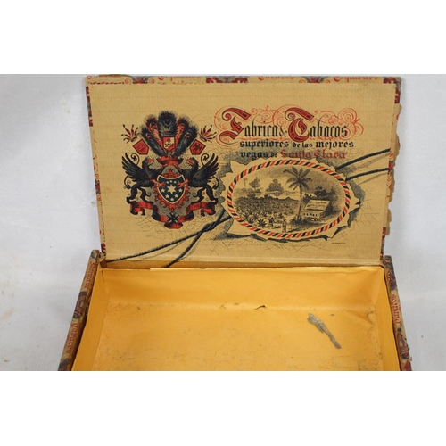 316 - Two vintage boxes (one cigar, one wooden)