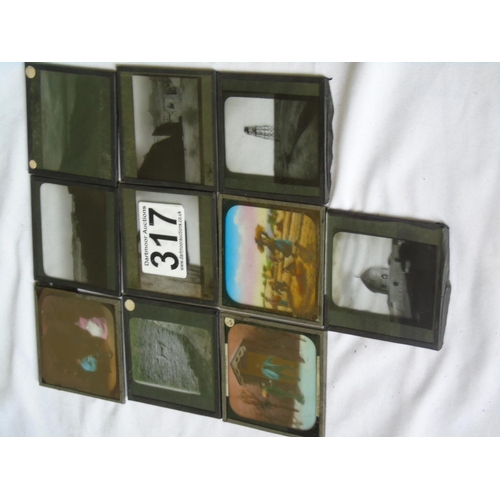 317 - Ten magic lantern slides