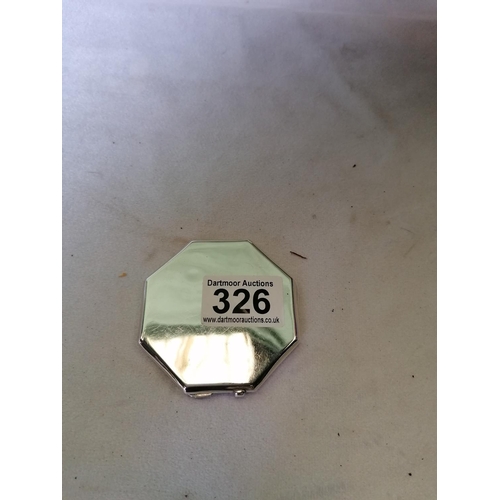 326 - A silver compact mirror (Birmingham 1934)