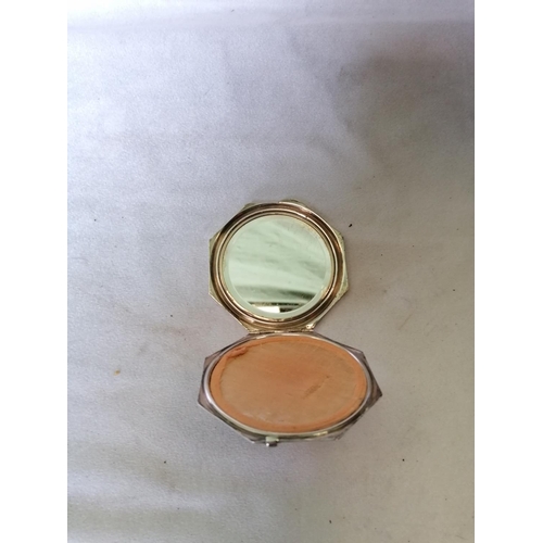326 - A silver compact mirror (Birmingham 1934)