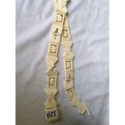 329 - Old ivory belt