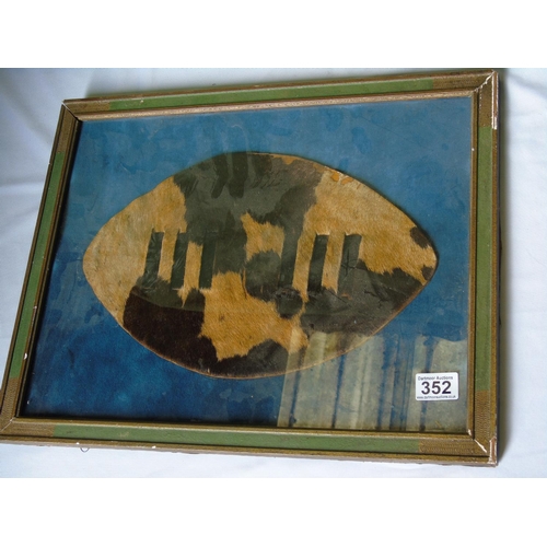 352 - Framed native Pygmy hide shield