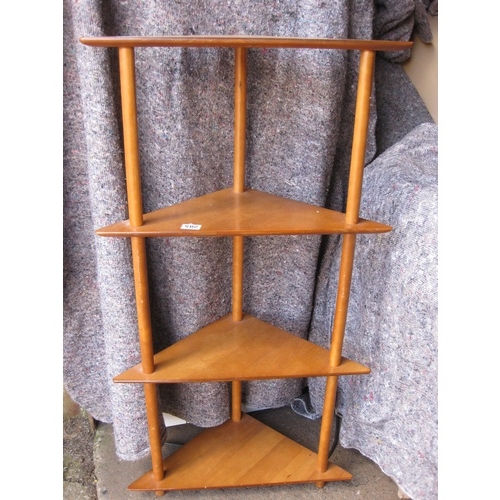 285 - A Mid-century four tier corner whatnot/shelf unit, H114cm