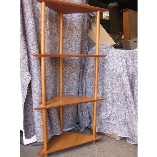285 - A Mid-century four tier corner whatnot/shelf unit, H114cm