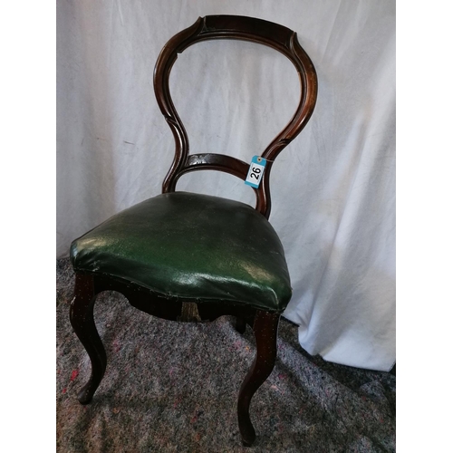 26 - A Victorian mahogany parlour chair