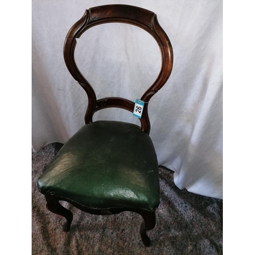 26 - A Victorian mahogany parlour chair