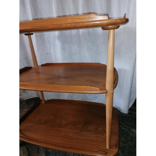 38 - A mid century original Ercol Windsor blonde wood tea trolley in excellent condition