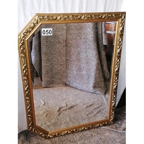 50 - A late Victorian/Edwardian gilt over mantel mirror