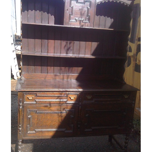 51 - An Edwardian oak dresser