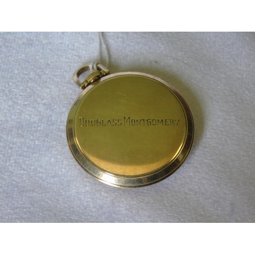 155 - A Wittnauer pocket watch, back inscribed Douglass Montgomery, A/F