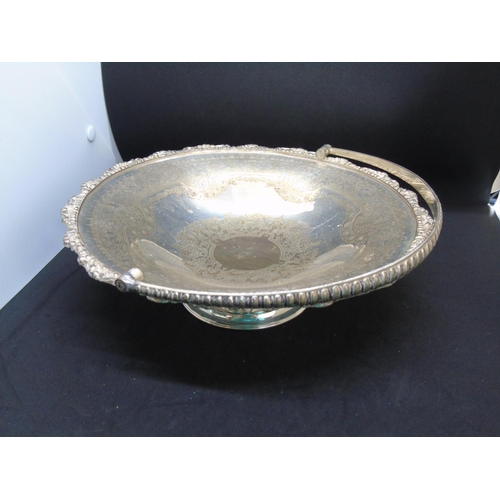 194 - A silver plated fruit basket and tray...