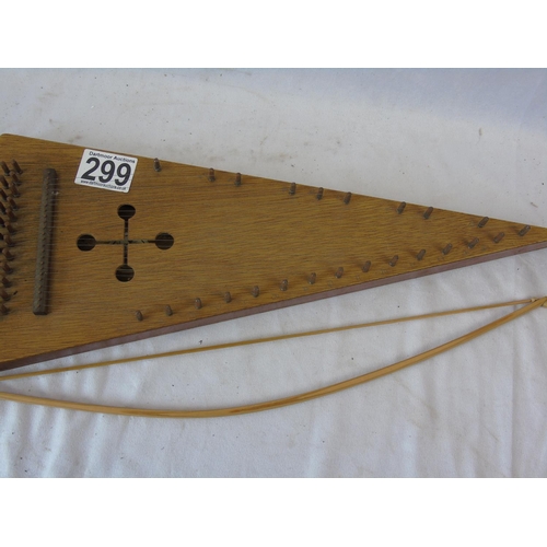 299 - Psaltery with Bow - unusual piece