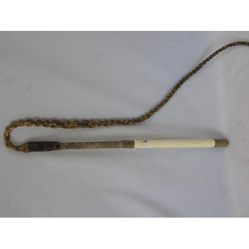 305 - Vintage Bone Handled Whip with indistinct name