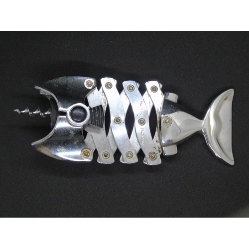 307 - Chromed Lazy Fish Bottle Opener