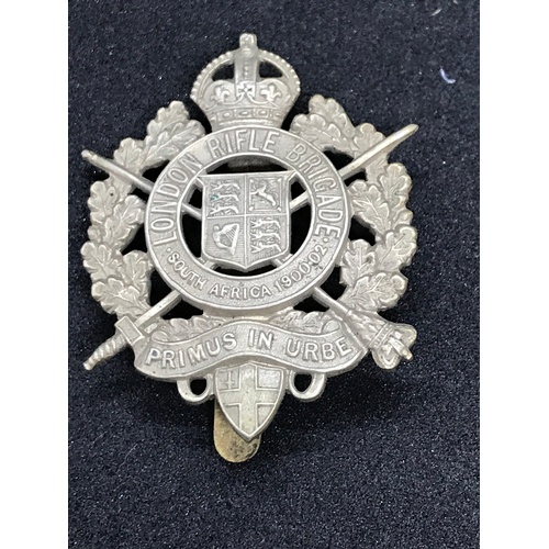 372 - A vintage Metropolitan Special Constabulary cap badge in vgc and a London Rifle Brigade badge (South... 