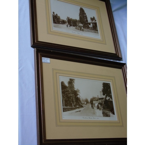 441 - 'Crowthorne Village Scenes from 1906 and 1908' a pair of sepia toned hand printed photographs from t... 