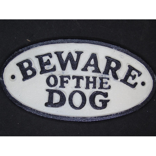 581 - An iron 'beware of the dog' sign